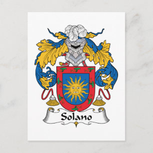 Solano-Familienwappen Postkarte