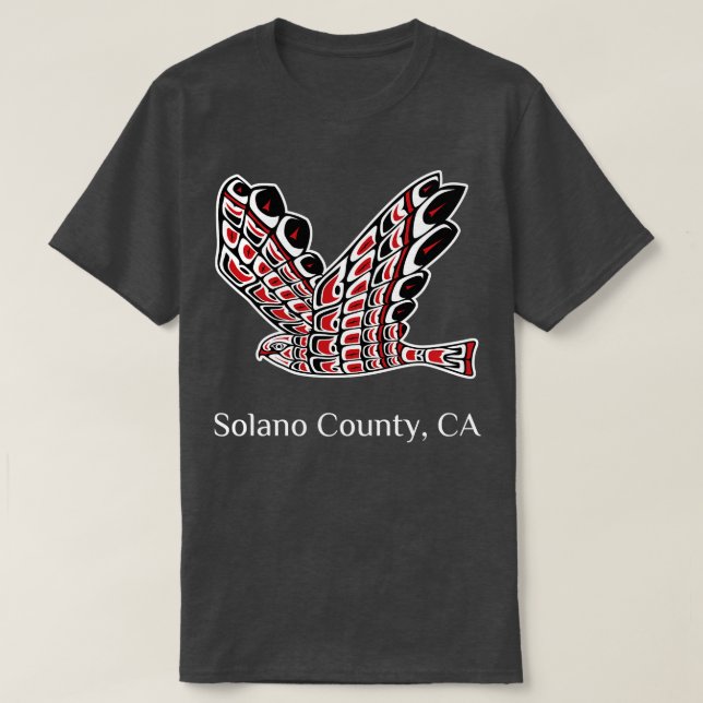 Solano Landkreis Redwedk Hawk Native American Bird T-Shirt (Design vorne)