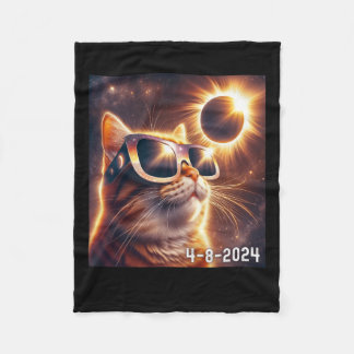 Solar 2024 Eclipse Wearing Gles Fleecedecke