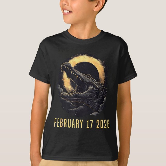 Solar Eclipse 02 17 26 Design T-Shirt (Vorderseite)