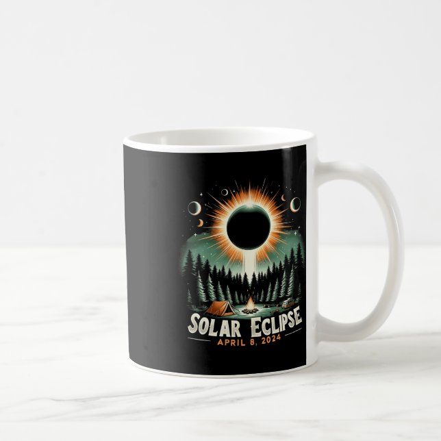 Solar Eclipse 04.08.2024 American Solar Eclipse Kaffeetasse (Rechts)