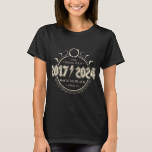 Solar Eclipse 2017-2024 Zurück zu schwarzen US-Frü T-Shirt
