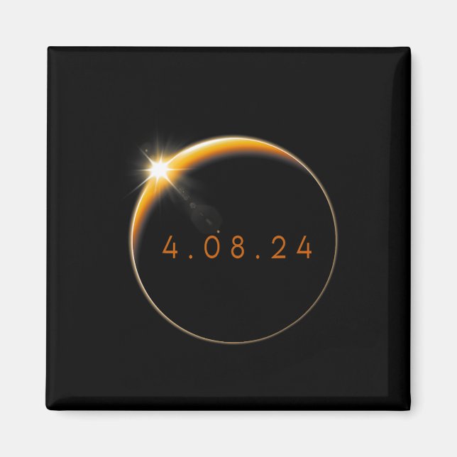 Solar Eclipse 2024 040824 Eclipse Mens Womens Kids Magnet (Vorne)