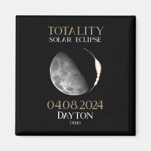 Solar Eclipse 2024 04 Dayton Ohio Magnet