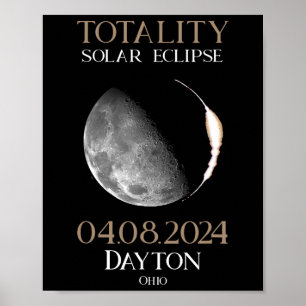 Solar Eclipse 2024 04 Dayton Ohio Poster
