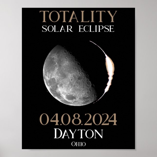 Solar Eclipse 2024 04 Dayton Ohio Poster (Vorne)