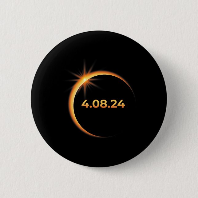 Solar Eclipse 2024 America Totality 04 08 24 Sprin Button (Vorderseite)