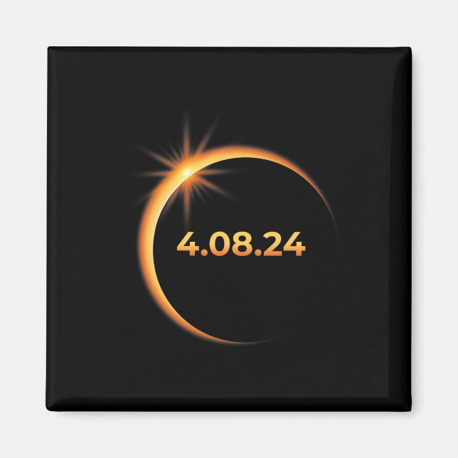 Solar Eclipse 2024 America Totality 04 08 24 Sprin Magnet (Vorne)
