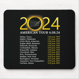 Solar Eclipse 2024 American Tour 2024 Totality Tot Mousepad