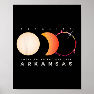 Solar Eclipse 2024 Arkansas Total Eclipse Amerika Poster