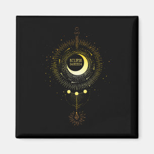 Solar Eclipse 2024 Boho Sun Moon Path Gesamter Lun Magnet