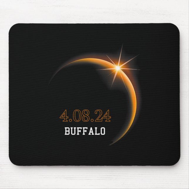 Solar Eclipse 2024 Buffalo Totality Spring 4,08,24 Mousepad (Vorne)
