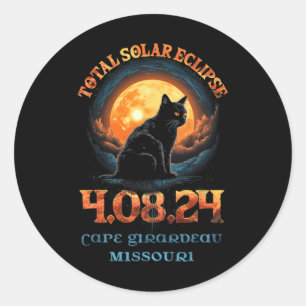 Solar Eclipse 2024 Cape Girardeau Missouri Runder Aufkleber