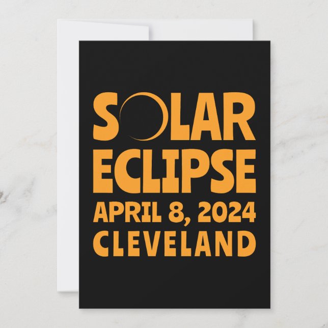 Solar Eclipse 2024 Cleveland Ohio Einladung (Vorderseite)