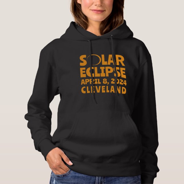 Solar Eclipse 2024 Cleveland Ohio Hoodie (Vorderseite)
