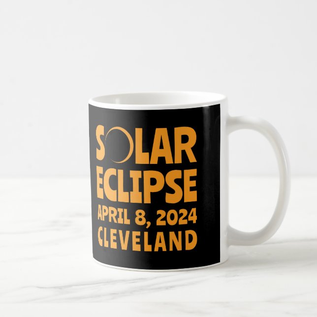 Solar Eclipse 2024 Cleveland Ohio Kaffeetasse (Rechts)