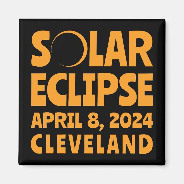 Solar Eclipse 2024 Cleveland Ohio Magnet (Vorne)