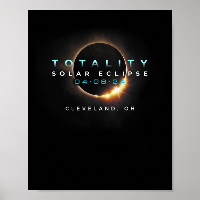 Solar Eclipse 2024 Cleveland Poster (Vorne)