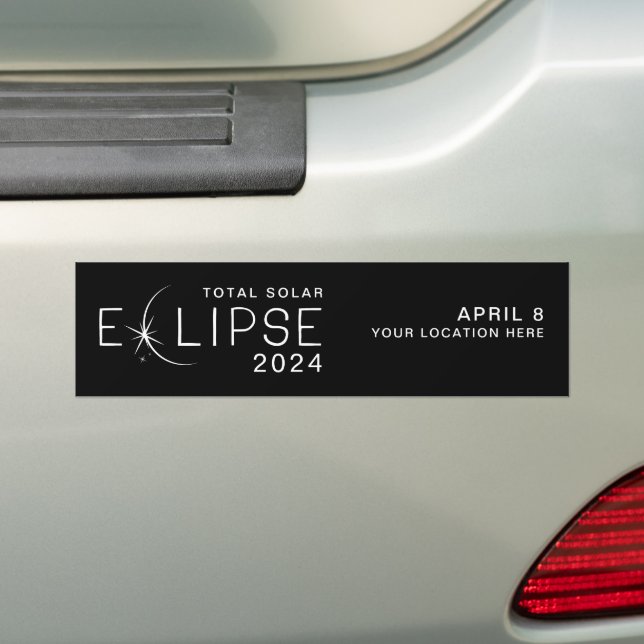 Solar Eclipse 2024 - Gedenken an den Standort Autoaufkleber (Auf Auto)