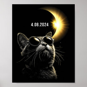 Solar Eclipse 2024 Gesamt Eclipse 8. April 2024 Ca Poster