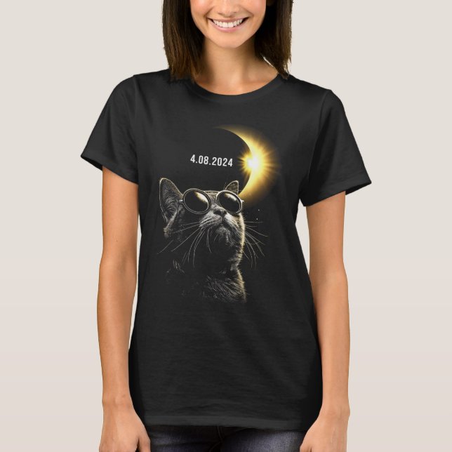Solar Eclipse 2024 Gesamt Eclipse 8. April 2024 Ca T-Shirt (Vorderseite)