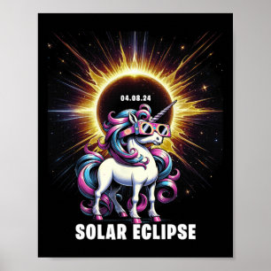 Solar Eclipse 2024 Gesamt Eclipse 8. April 24 Unic Poster