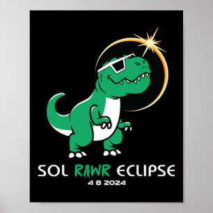 Solar Eclipse 2024 Gesamt Eclipse 8. April Sol Raw Poster