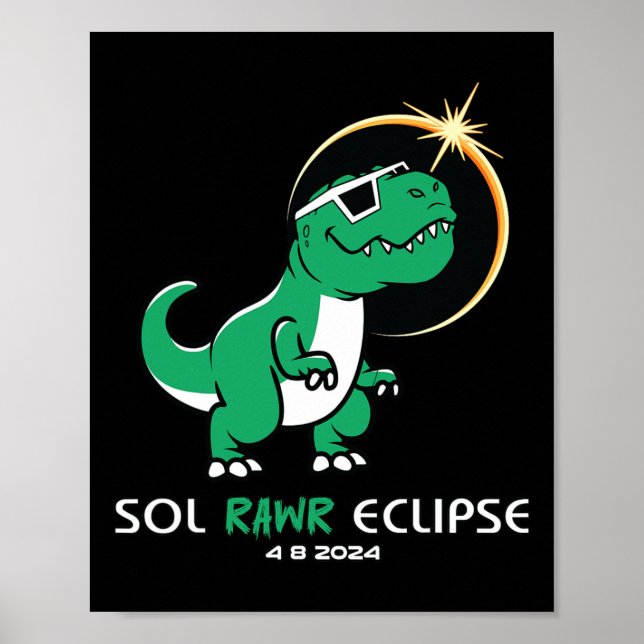 Solar Eclipse 2024 Gesamt Eclipse 8. April Sol Raw Poster (Vorne)