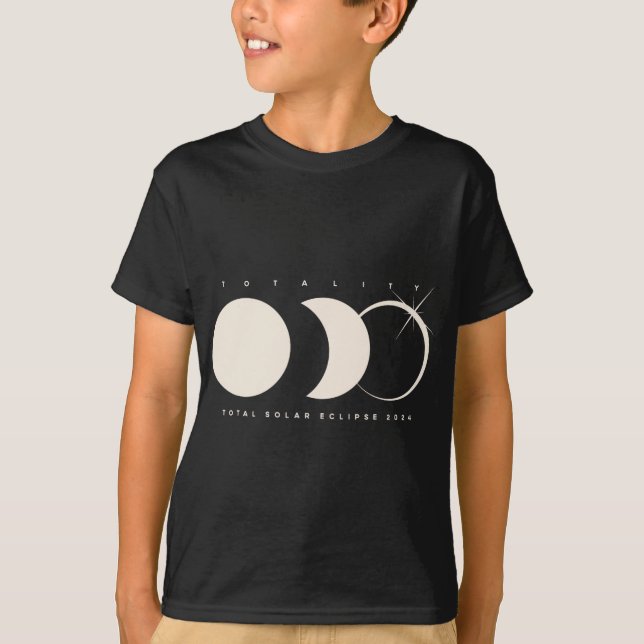 Solar Eclipse 2024 Gesamt Eclipse Astronomie Grafi T-Shirt (Vorderseite)