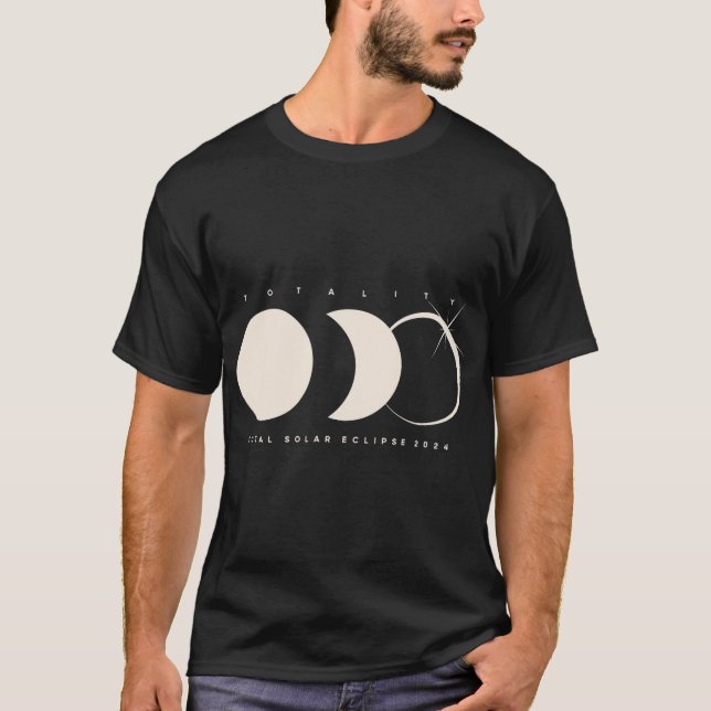 Solar Eclipse 2024 Gesamt Eclipse Astronomie Grafi T-Shirt (Vorderseite)