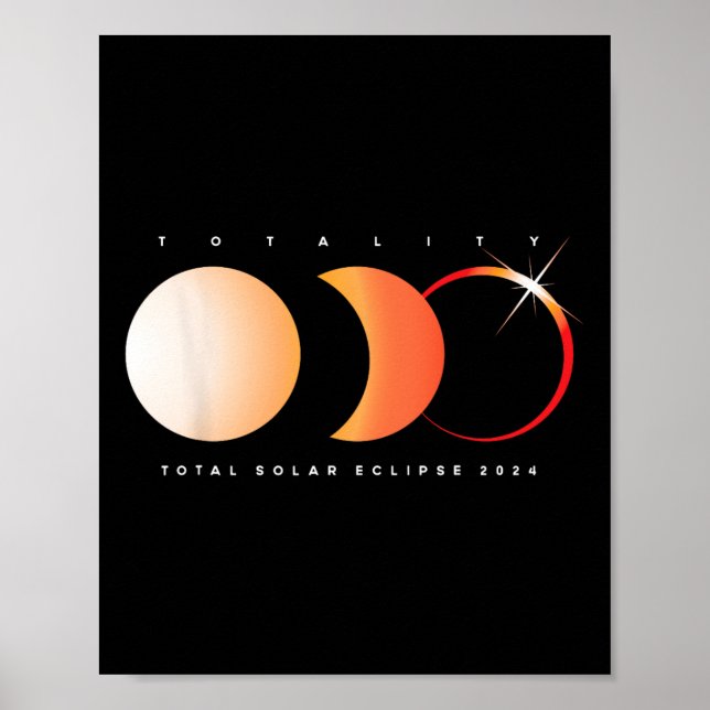 Solar Eclipse 2024 Gesamt Eclipse Astronomie Sun G Poster (Vorne)