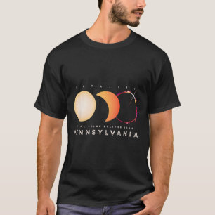 Solar Eclipse 2024 Gesamt Eclipse Pennsylvania Gra T-Shirt