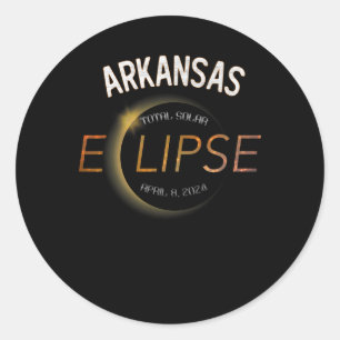 Solar Eclipse 2024 Gesamter Solar Eclipse Staat Ar Runder Aufkleber