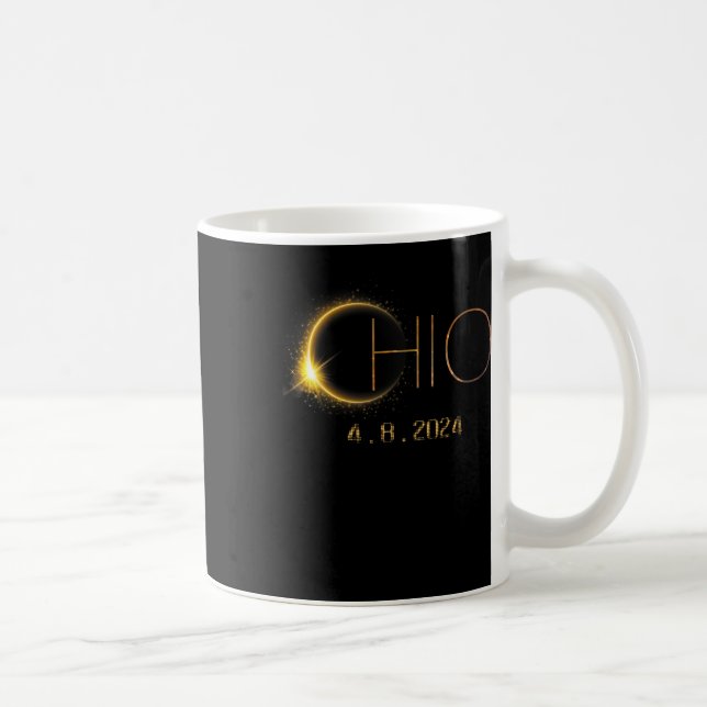 Solar Eclipse 2024 Gesamtsolarischer Eclipse-Staat Kaffeetasse (Rechts)