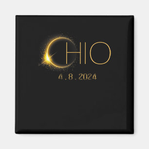 Solar Eclipse 2024 Gesamtsolarischer Eclipse-Staat Magnet