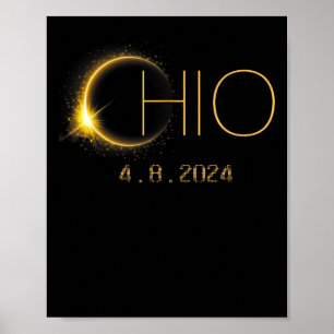 Solar Eclipse 2024 Gesamtsolarischer Eclipse-Staat Poster