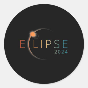 Solar-Eclipse 2024 Gesamtsolaröklipse 4,08,24 2 Runder Aufkleber