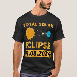 Solar-Eclipse 2024 Gesamtsolaröklipse 4,08,24 7 T-Shirt