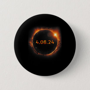 Solar-Eclipse 2024 Gesamtsolaröklipse 4,08,24 Button