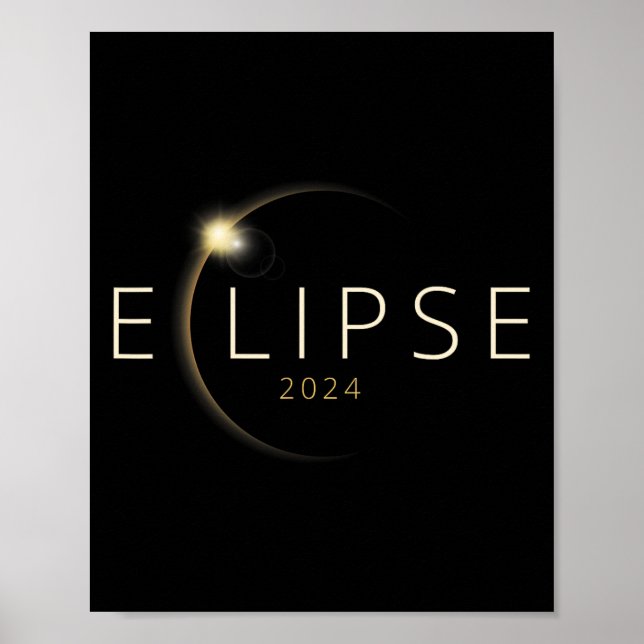 Solar-Eclipse 2024 Gesamtsolaröklipse 4,08,24 Poster (Vorne)