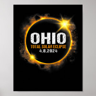 Solar-Eclipse 2024 Gesamtsolaröklipse 8. April 202 Poster