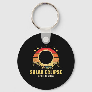 Solar-Eclipse 2024 Gesamtsolaröklipse 8. April 202 Schlüsselanhänger