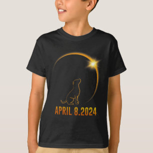 Solar-Eclipse 2024 Hund Totalität 1 T-Shirt
