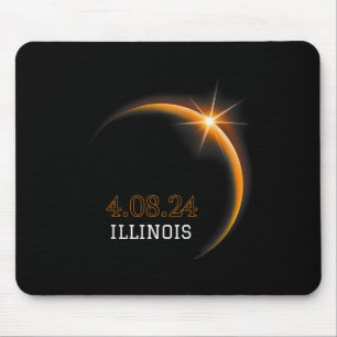 Solar Eclipse 2024 Illinois Totality Spring 4,08,2 Mousepad