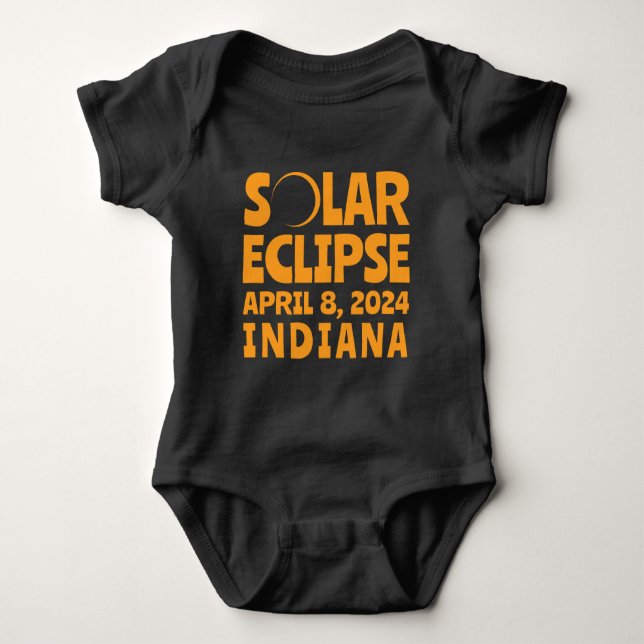Solar Eclipse 2024 Indiana Baby Strampler (Vorderseite)