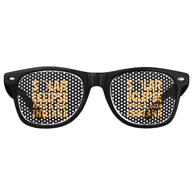 Solar Eclipse 2024 Indiana Partybrille (Vorderseite)