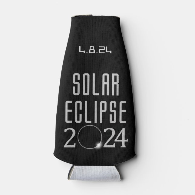 Solar Eclipse 2024 kann gemütlich Flaschenkühler (Vorderseite)
