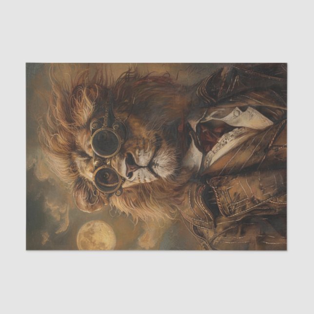 Solar Eclipse 2024 Lion Seidenpapier (Vorderseite)