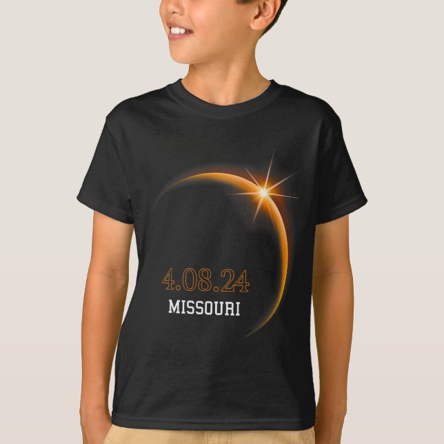 Solar Eclipse 2024 Missouri Totality Spring 4,08,2 T-Shirt (Vorderseite)