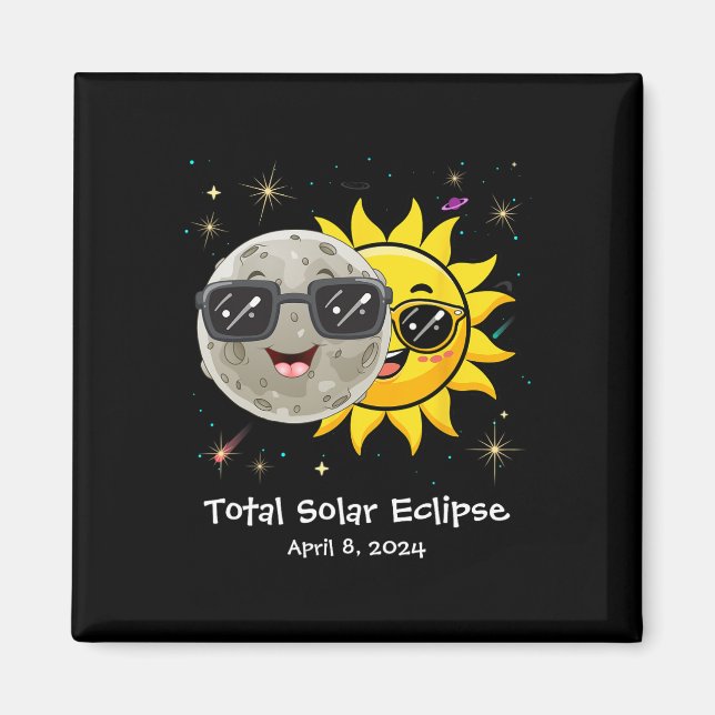 Solar Eclipse 2024 Niedlich Solar Eclipse Kids Boy Magnet (Vorne)